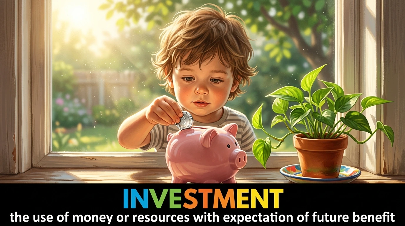 English Illustration for investment